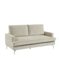 SOPHIE Canapé 3 places en tissu pieds chrome