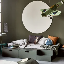 STAGE Lit avec multiples rangements en bois