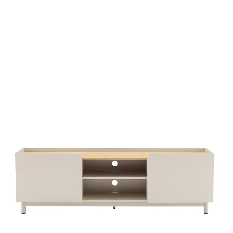 STANLEY Meuble TV 2 portes en bois et métal L160cm