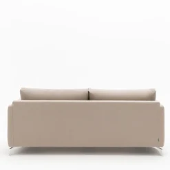 STEFFEN Canapé droit 3 places en tissu et pieds chrome