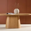 STJARNO Table à manger 8 personnes ovale en bois
