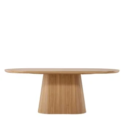 STJARNO Table à manger 8 personnes ovale en bois