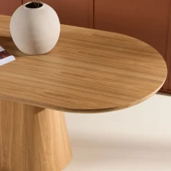STJARNO Table à manger 8 personnes ovale en bois