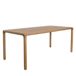 STORM Table à manger 6 personnes aux bords arrondis en bois