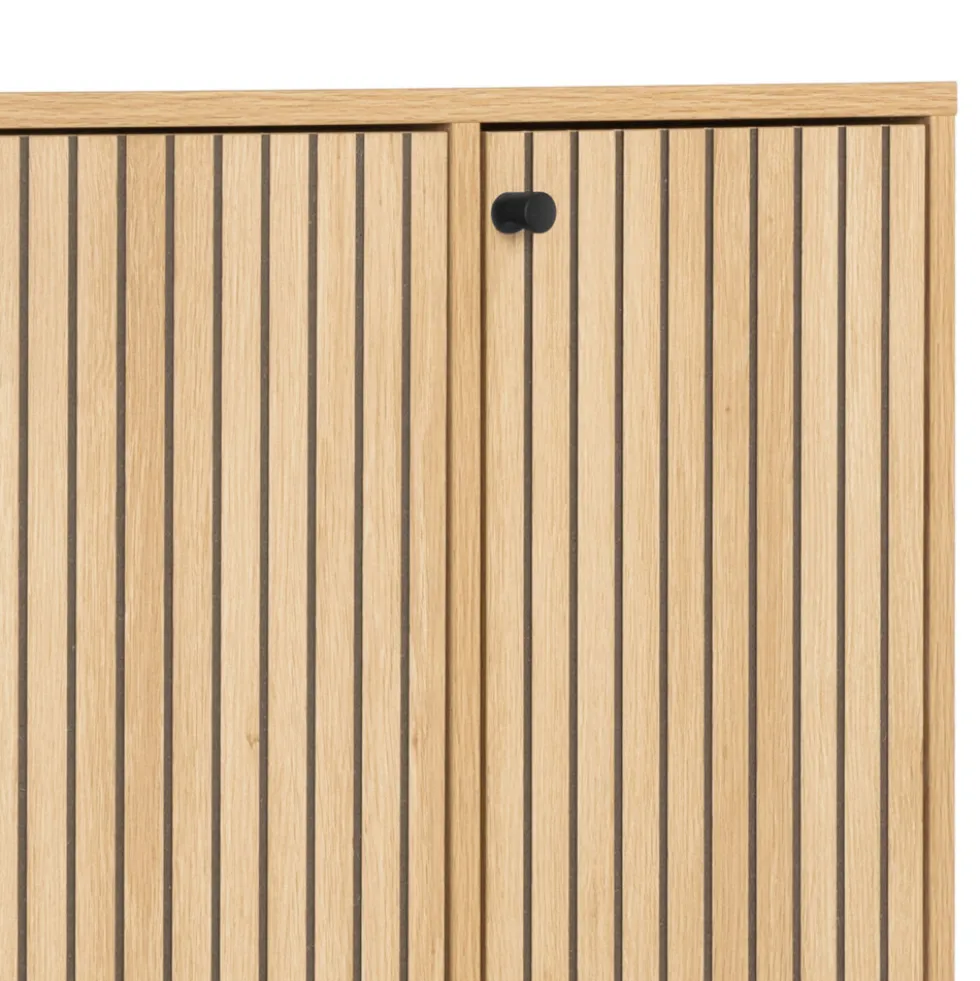 STORO Meuble à chaussures 4 portes en bois et métal L98,7cm