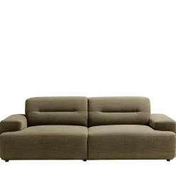 STUNE Canapé droit 4 places en tissu à accoudoirs larges