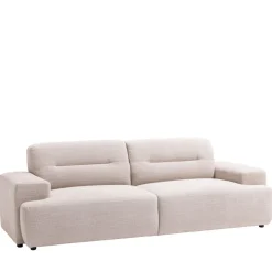 STUNE Canapé droit 4 places en tissu à accoudoirs larges