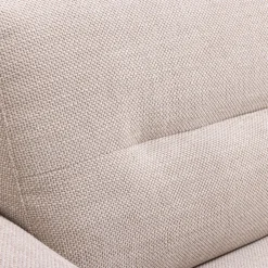 STUNE Canapé droit 4 places en tissu à accoudoirs larges