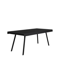 SURI Table à manger 4 personnes en teck recyclé et métal