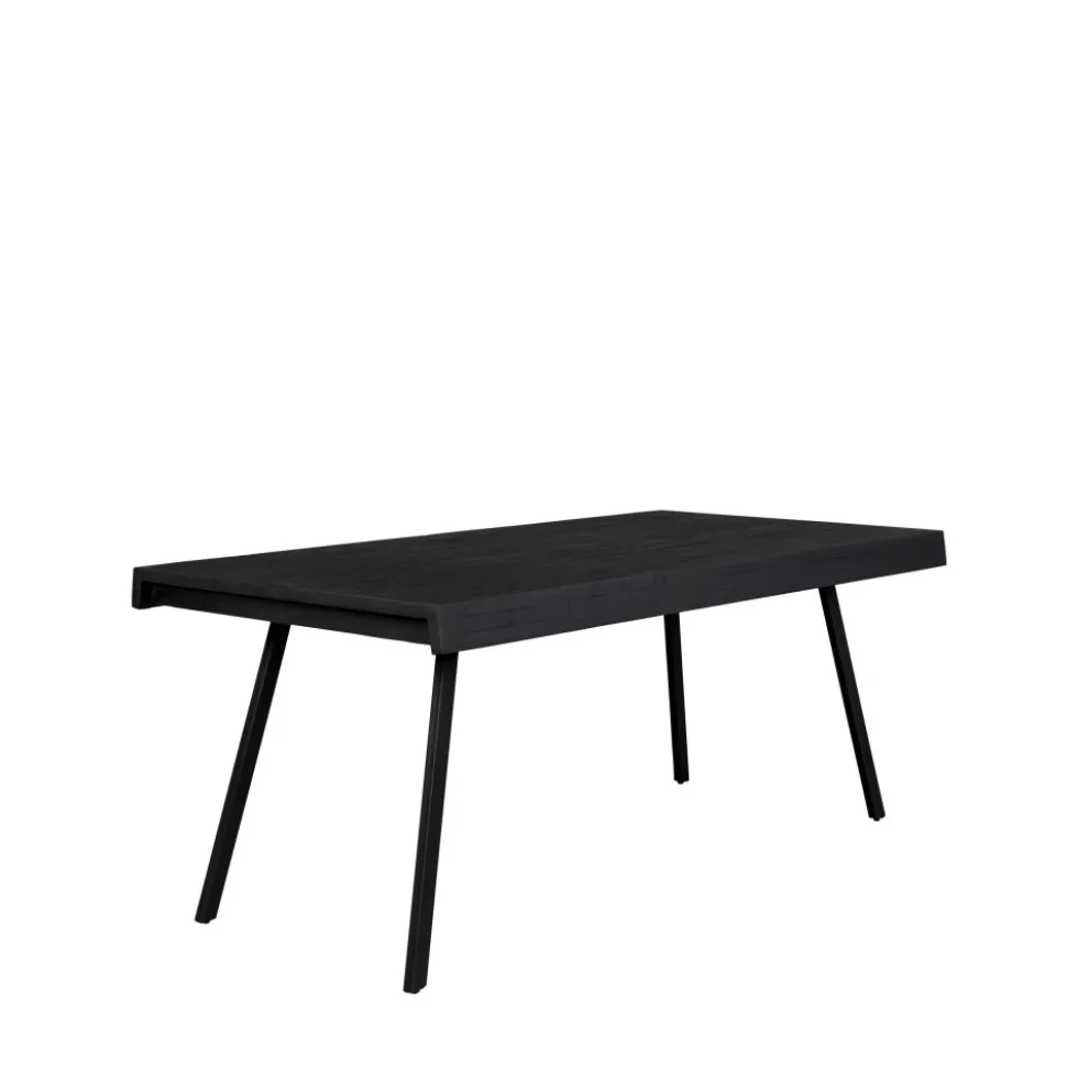 SURI Table à manger 4 personnes en teck recyclé et métal