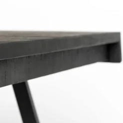 SURI Table à manger 4 personnes en teck recyclé et métal