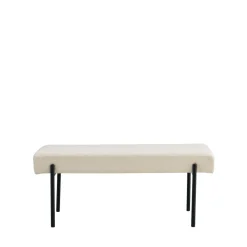 SWINDONBanc en tissu bouclette et métal L100cm