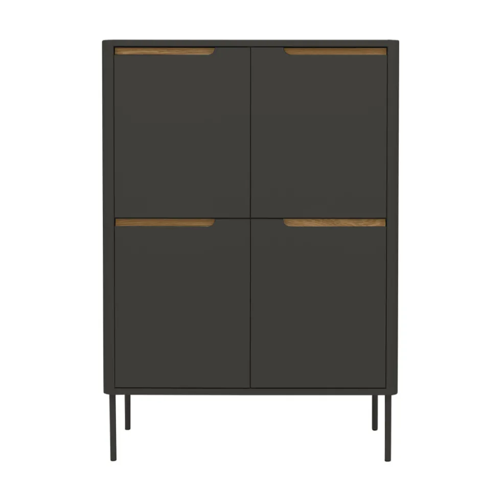 SWITCH Buffet haut en bois 4 portes H128cm