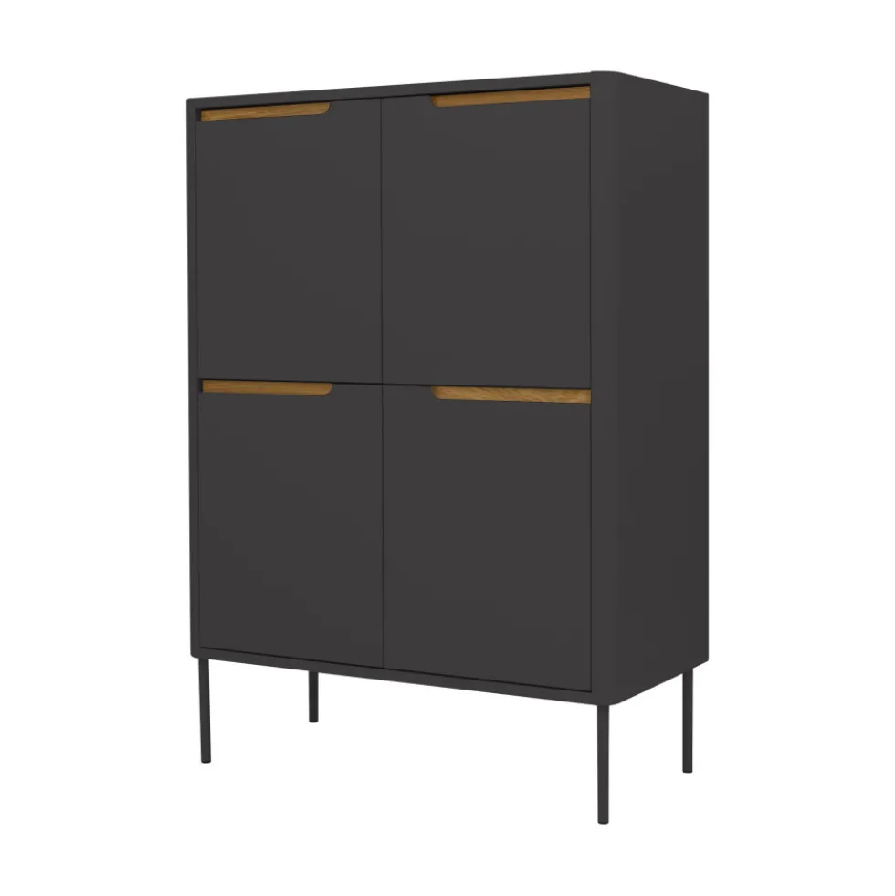 SWITCH Buffet haut en bois 4 portes H128cm