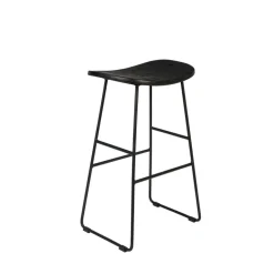 TANGLE Tabouret de bar en teck recyclé et métal H62cm