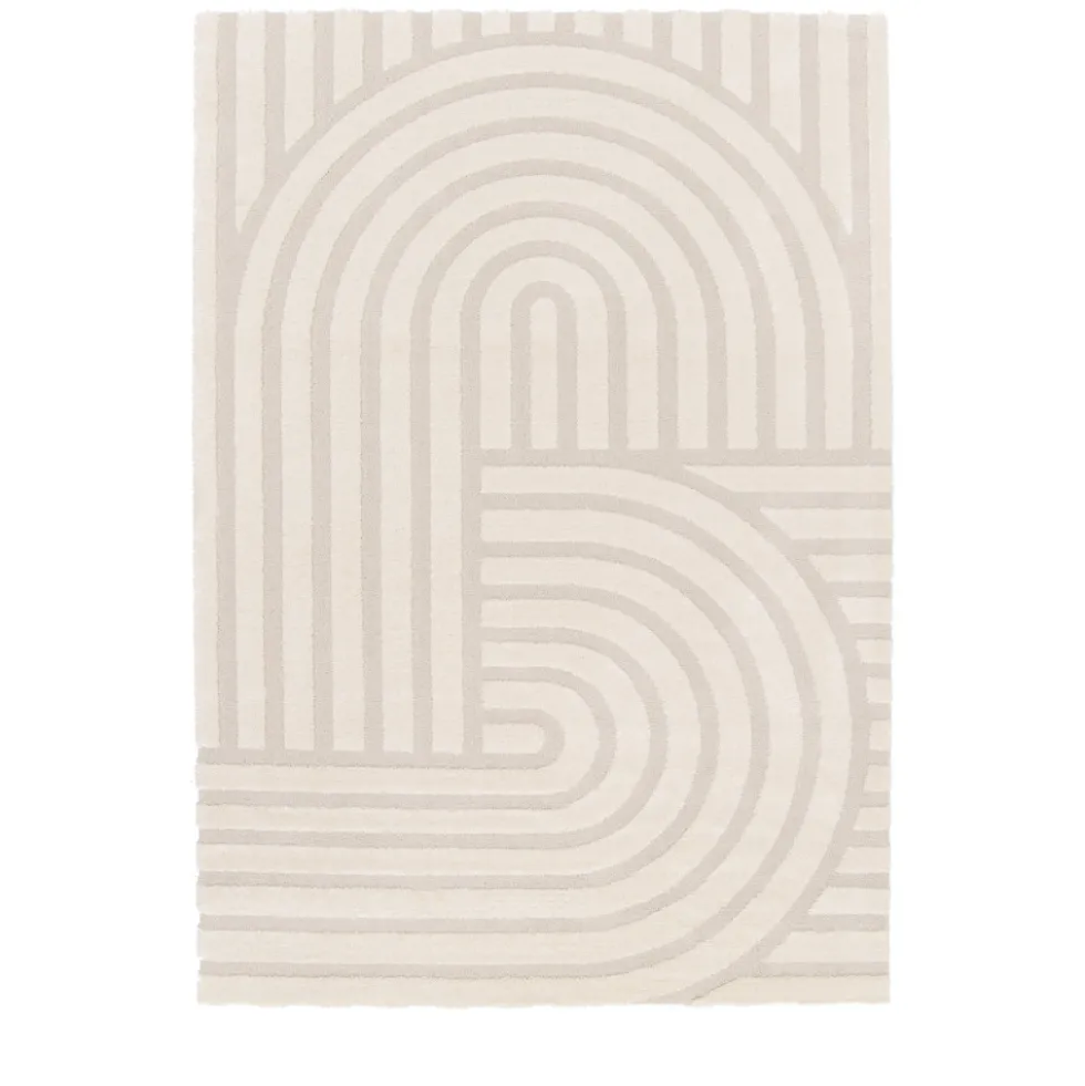TARNA Tapis contemporain à motif géométrique