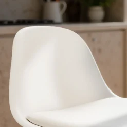 TEBAR Lot de 2 chaises de bar réglables en simili et métal H61-83cm
