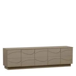 TEO Meuble TV 5 portes en bois L180cm