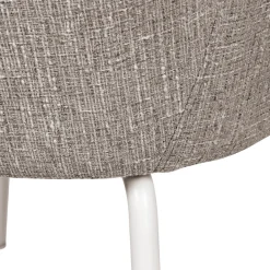 THÉODORE Lot de 2 fauteuils de table en tissu et métal
