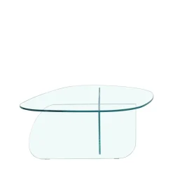 TILA Table basse organique en verre L100cm