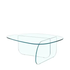 TILA Table basse organique en verre L100cm