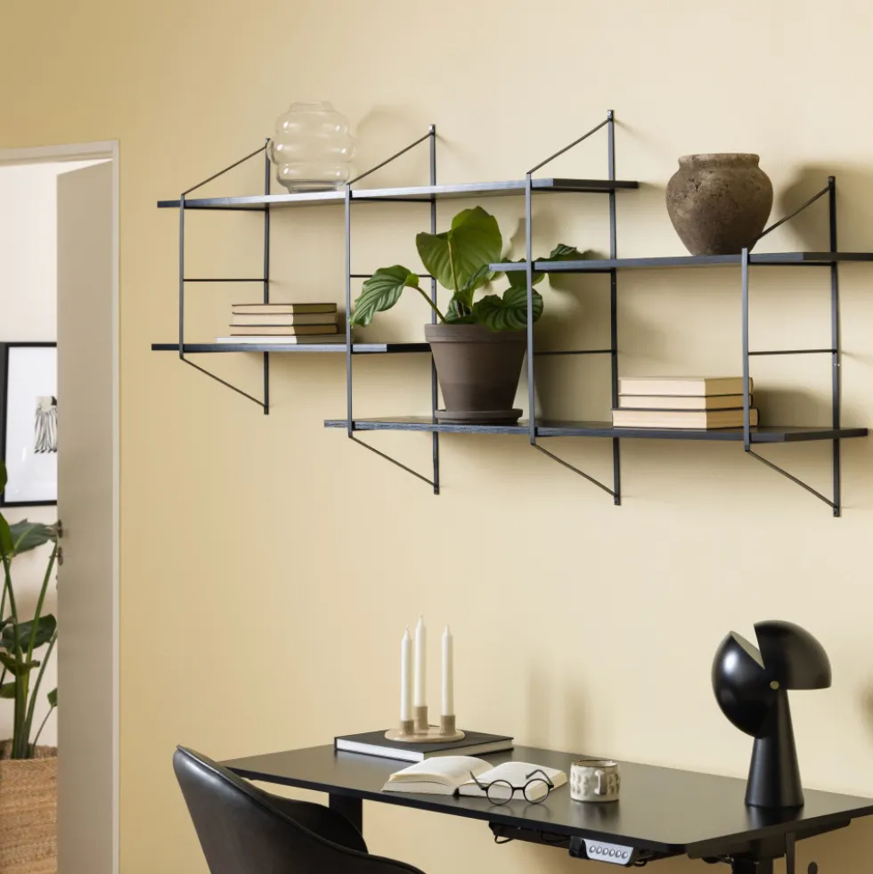 TOCRO Etagère murale en bois et métal L191cm