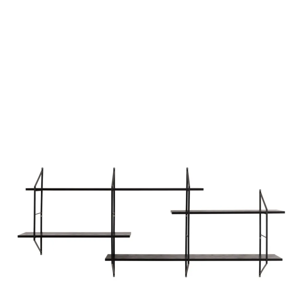 TOCRO Etagère murale en bois et métal L191cm