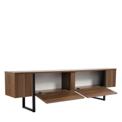 TOD Meuble TV 2 portes en bois et métal L180cm