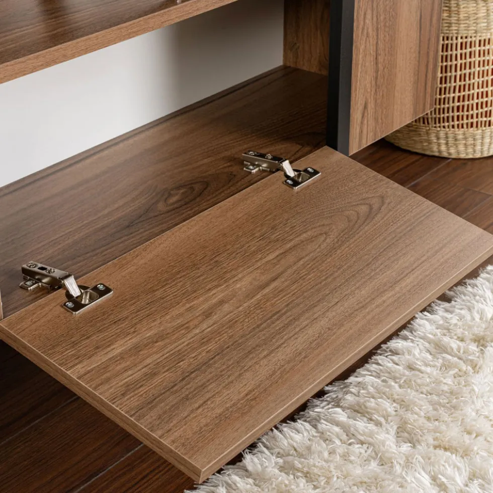 TOD Meuble TV 2 portes en bois et métal L180cm