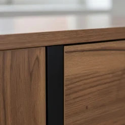 TOD Meuble TV 2 portes en bois et métal L180cm