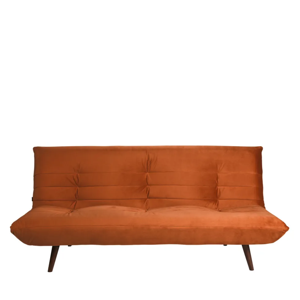 TOMMY Canapé convertible 3 places en velours