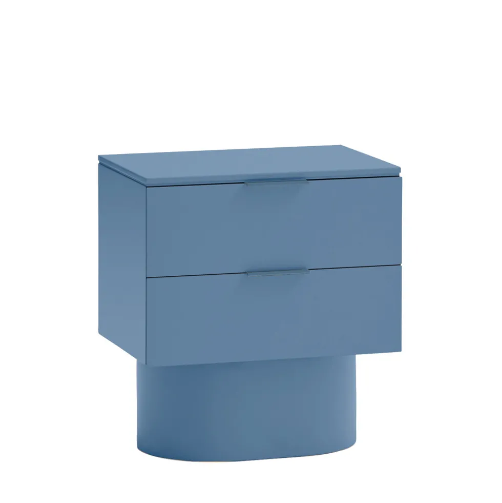 TOTEM Table de chevet 2 tiroirs en bois