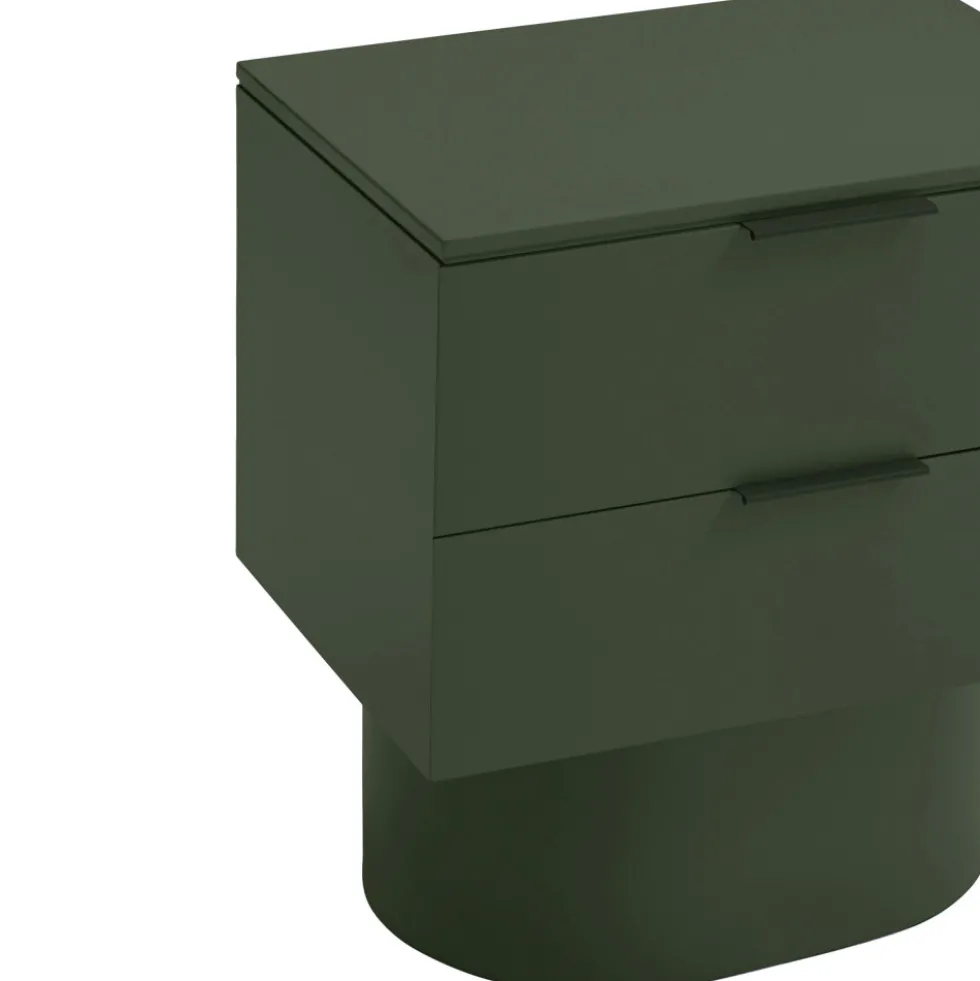 TOTEM Table de chevet 2 tiroirs en bois