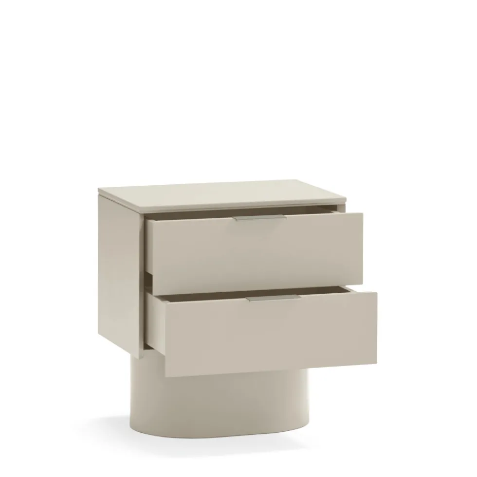 TOTEM Table de chevet 2 tiroirs en bois