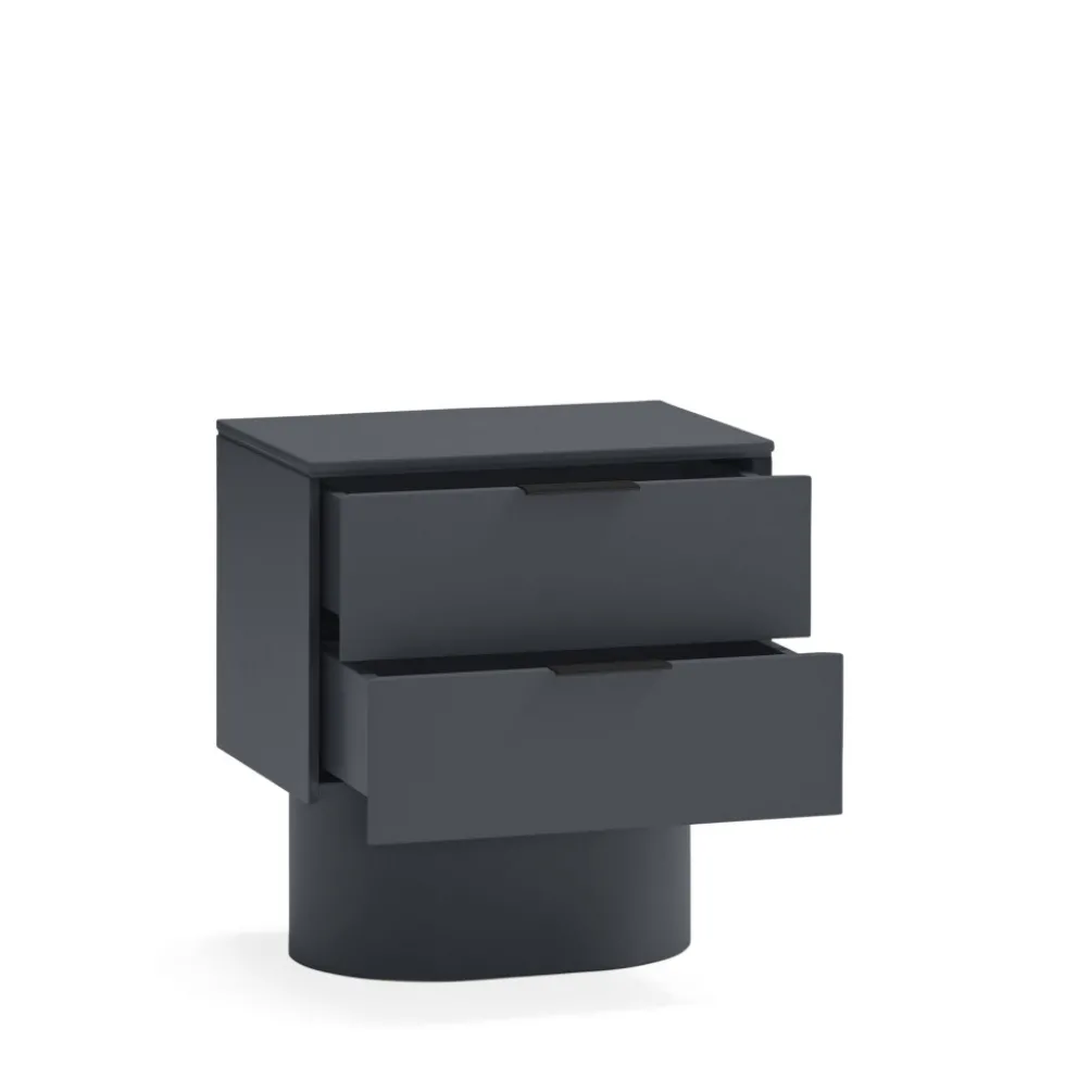 TOTEM Table de chevet 2 tiroirs en bois