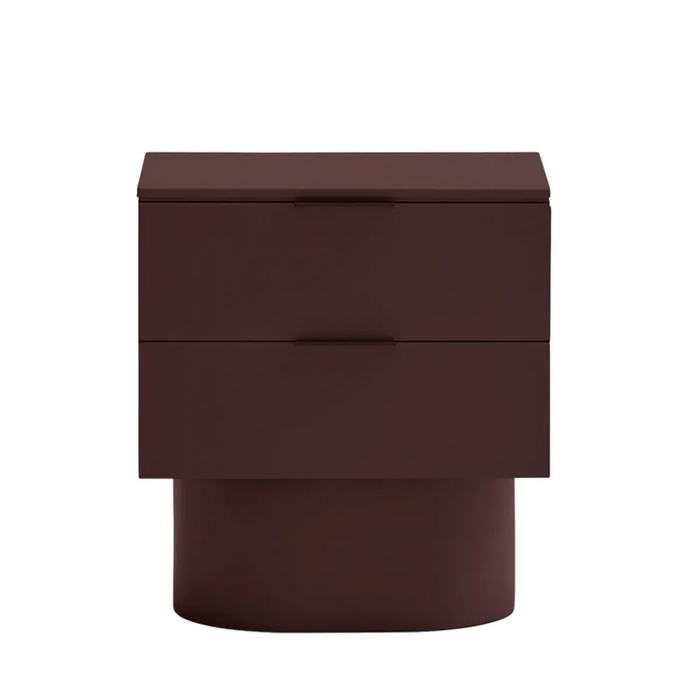 TOTEM Table de chevet 2 tiroirs en bois