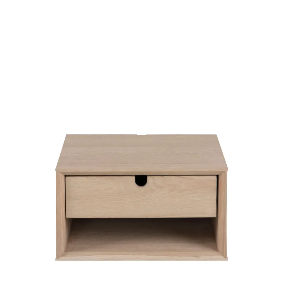 TROGON Table de chevet murale 1 tiroir, 1 niche en bois
