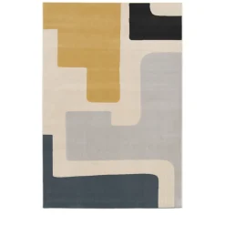 TUMA Tapis contemporain à motif géométrique