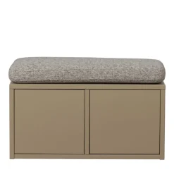 TURNER Banc d'entrée avec rangement chaussures en bois L80cm