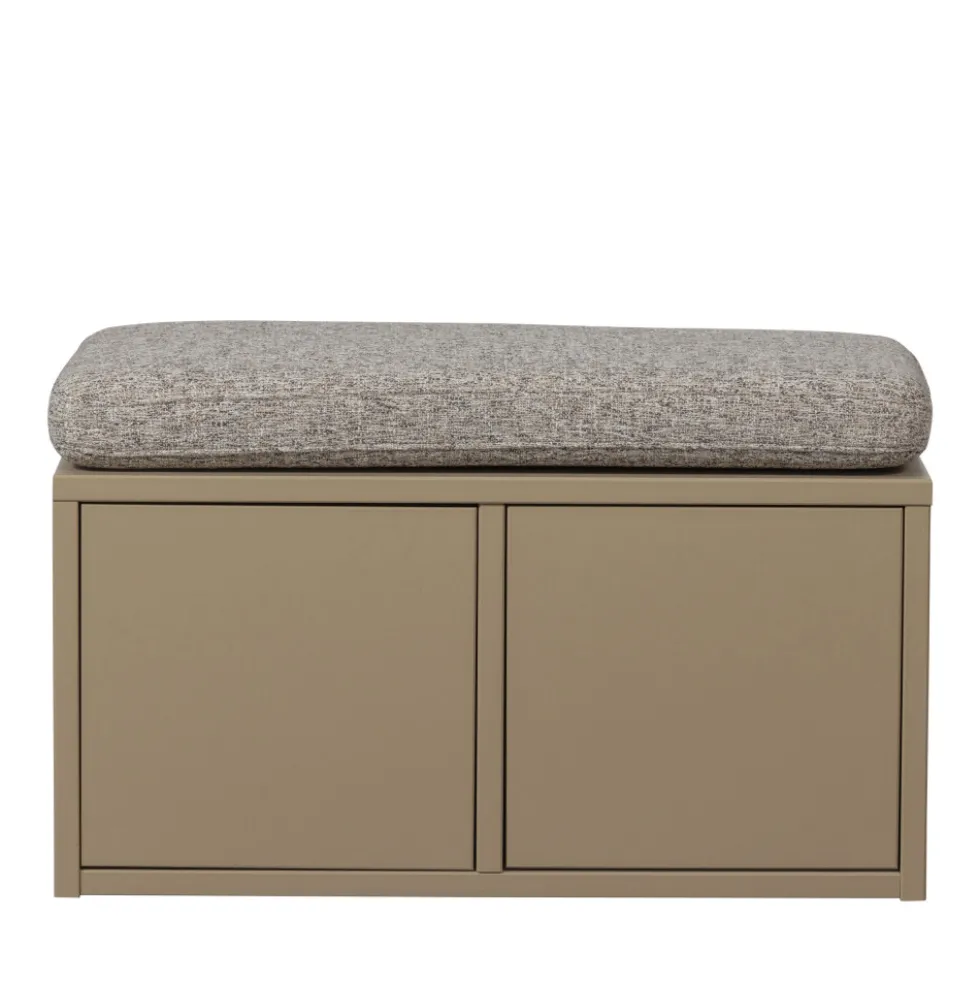 TURNER Banc d'entrée avec rangement chaussures en bois L80cm