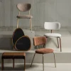 VALOR Lot de 2 chaises en tissu et métal