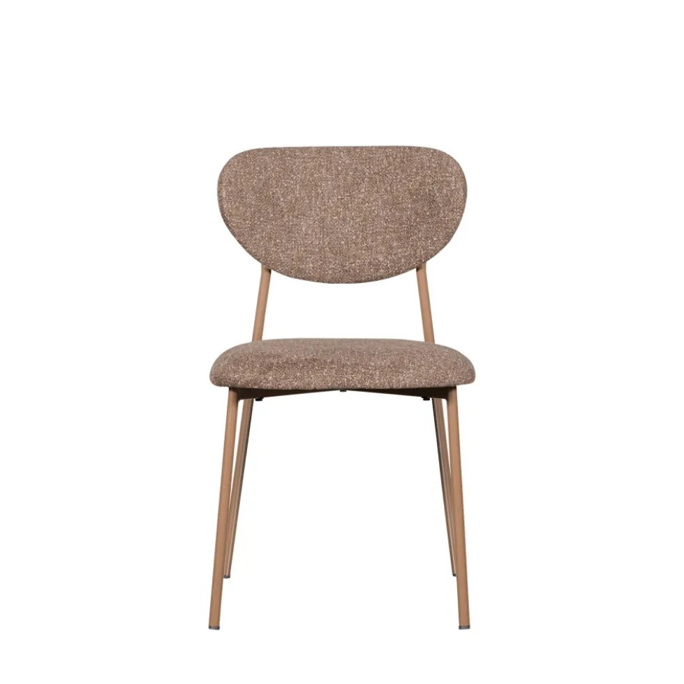 VALOR Lot de 2 chaises en tissu et métal