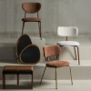 VALOR Lot de 2 chaises en tissu et métal