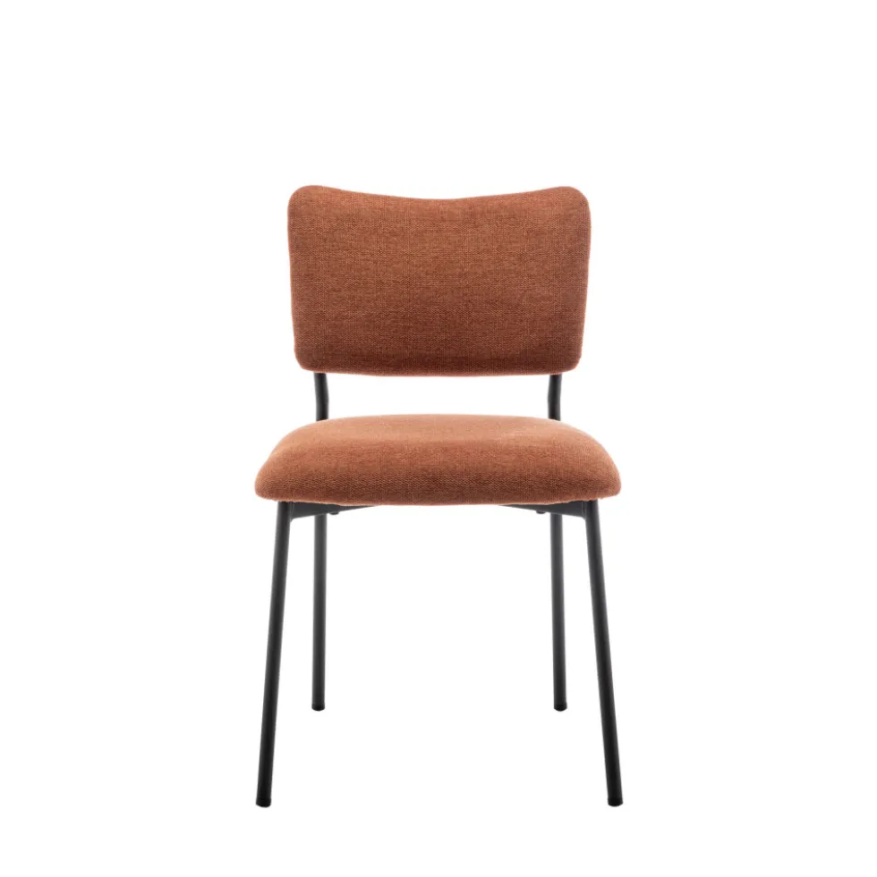 VANDER Lot de 2 chaises en tissu et métal