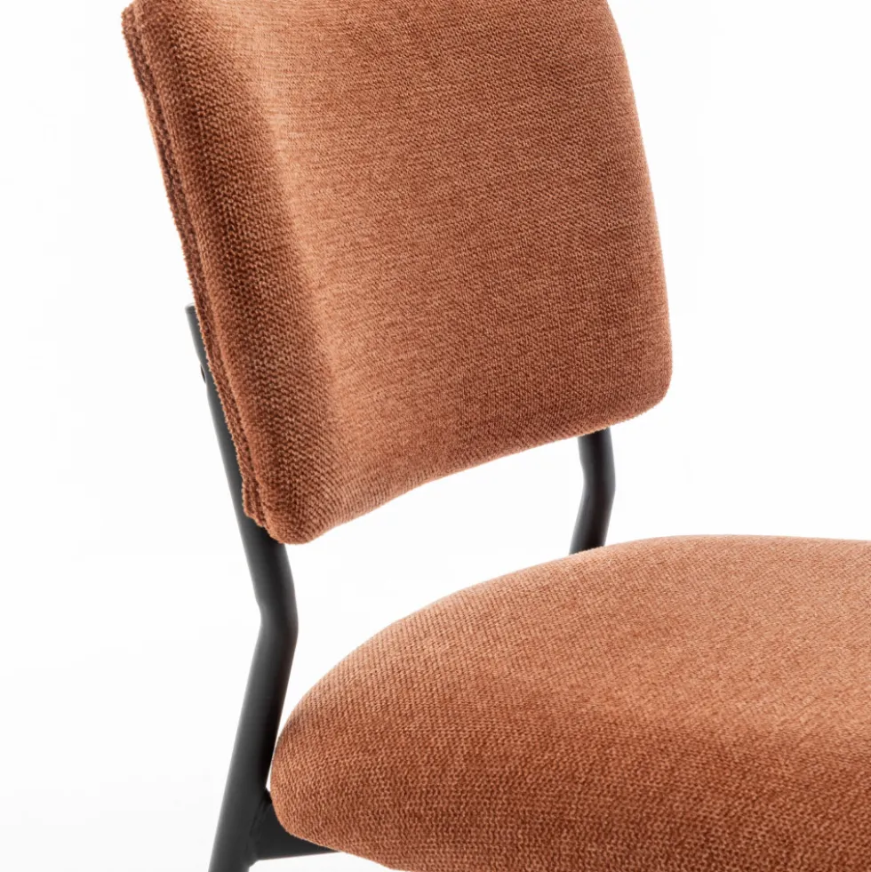 VANDER Lot de 2 chaises en tissu et métal