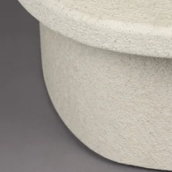 VEDA Table basse organique en bois finition marbre recyclé