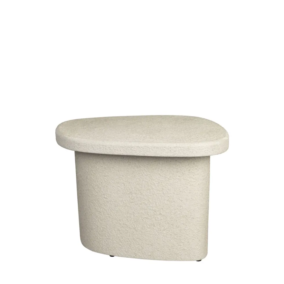 VEDA Table d'appoint organique en bois finition marbre recyclé H41cm