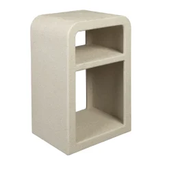 VEDA Table de chevet 2 niches finition marbre recyclé