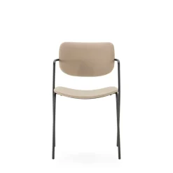 VELURA Lot de 2 chaises en simili cuir et métal