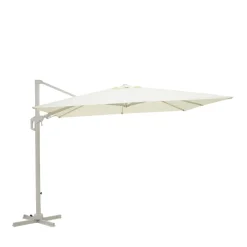 VEYA Parasol carré déporté en aluminium 3x3m